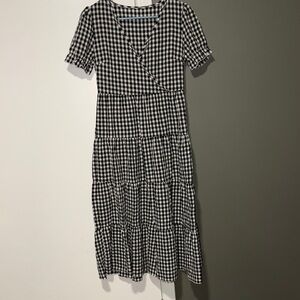 Black and White Gingham Dress